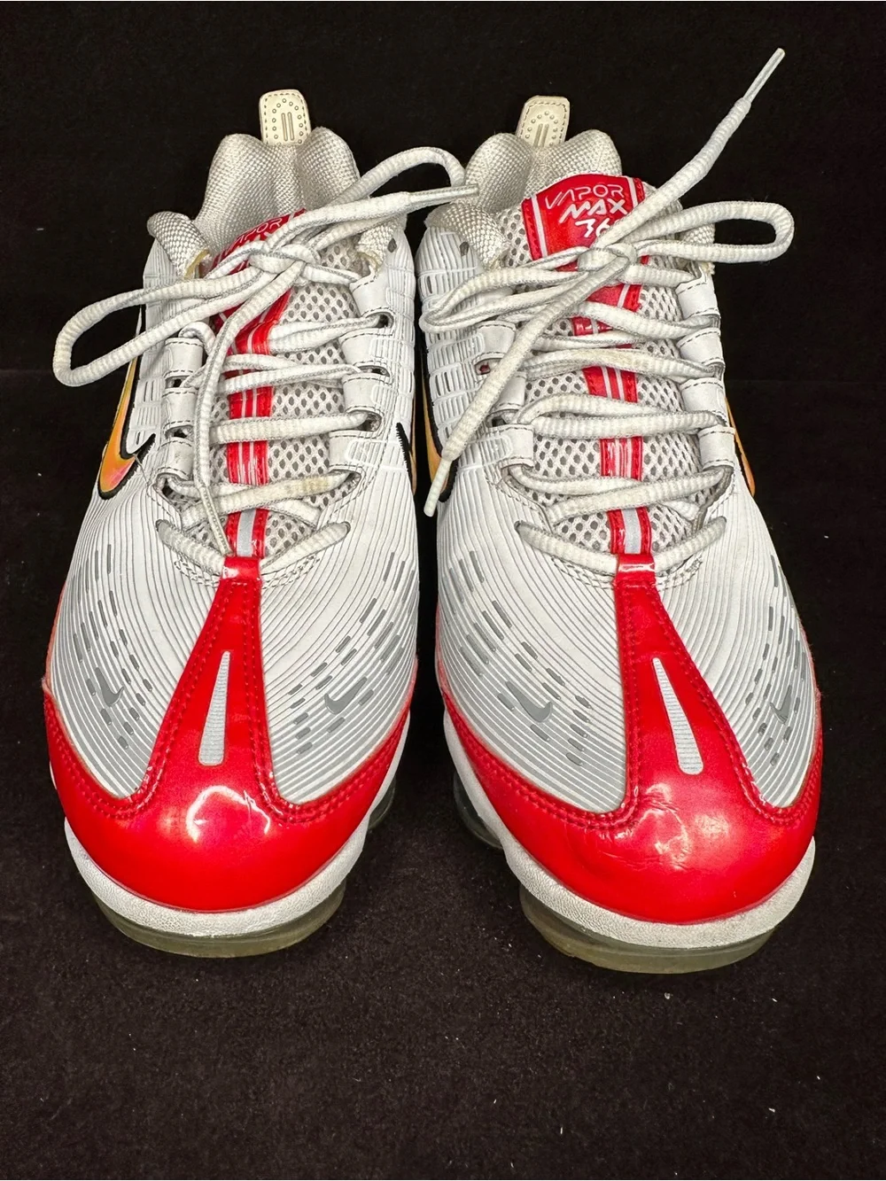 Nike Men’s White Red Gold Air VaporMax Sneakers